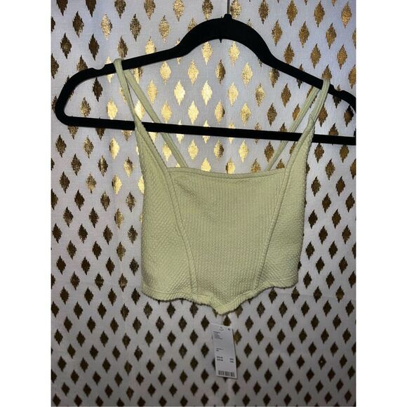 NWT Urban outfitters Out from Under green structured crop top strappy size XS - Picture 5 of 6